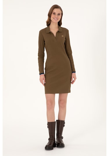U.s. Polo Assn. Kadın Haki Elbise Örme 50299041-vr027 Haki