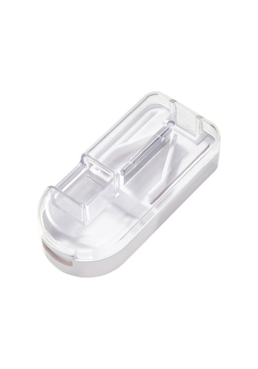 Mufunye Taşınabilir Beyaz Plastik İlaç Kutusu, Bölmeli, Nem Giderici, Haftalık Dispenser, İlaç Kesici Ve Depolama Kutusu