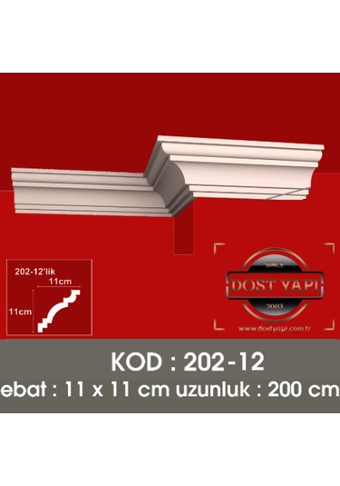Stropiyer Kartonpiyer Düz 202-12 Lik Modeli 10 Adet = 20 Metre