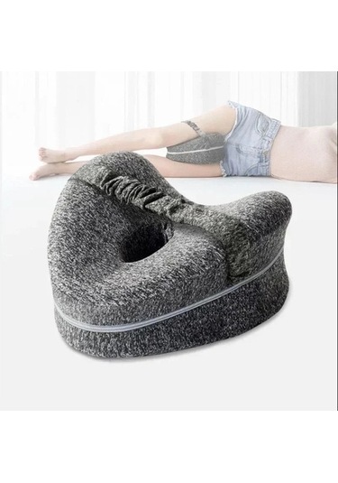 Zyzqstore Bellek Pamuk Bacak Yastık Içi Boş Gebelik Yan Uyuyan Antrasit Beyaz Antrasit - Beyaz