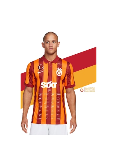 Galatasaray Lisanslı 100. Yıl İmzalı Forma Gs Aslan Baskılı Hediyelik Ahşap Kutulu Sarı - Kırmızı