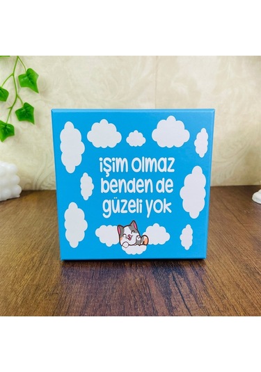 Bam Hediye Kutusu Kare Orta Boy Gm-3008-o İşim Olmaz Bendende Güz
