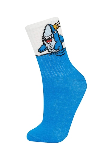 DeFacto Erkek Çocuk 3'lü Pamuklu Uzun Çorap E5527A8NSWT1