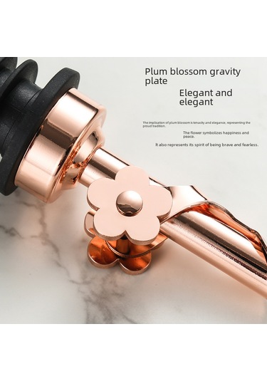 Youtek 304 Paslanmaz Çelik Otomatik Açılıp Kapanan Sızıntısız Yağ/wine/sos/sirke Fişi - Gül Rengi Çiçek Desenli Cam Şişe Tıkanırtı Diğer