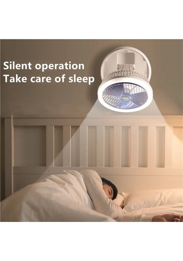 Jialan Usb Şarj Katlanabilir Masa Fanı Duvara Monte Tavanda