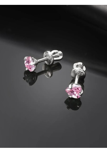 Gold Plaza Jewelry 925 Ayar Gümüş Küpe Kalpli Pusetler 179624604 Diğer