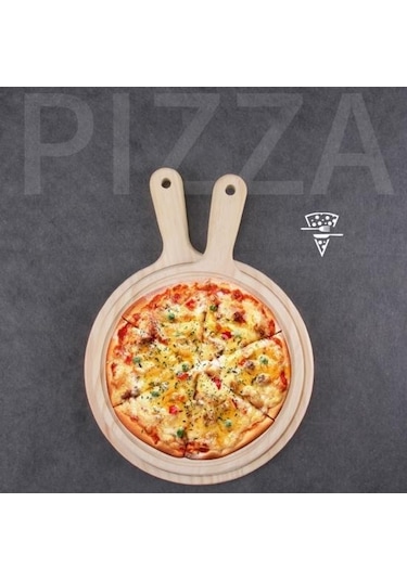 Kullanışlı Pizza Ahşap Anti Kürek Tahtası Doğal 6inch