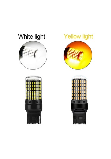 Araba 3014 144smd Canbus T20 7440 W21w Dönüş Sinyal Lambası Beyazıyla Uyumlu - Mükemmel Diğer