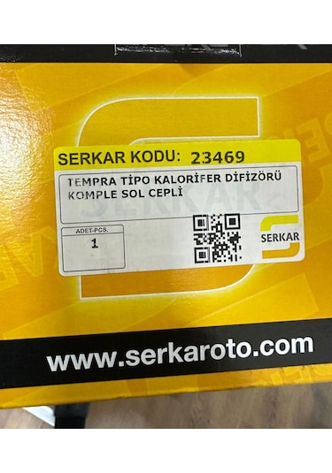 Tempra Tipo Kalorifer Difizörü Komple Sol Cepli 23469