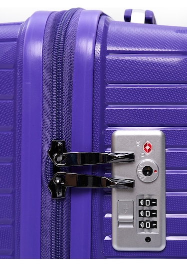 Elatae Exclusive Pro Polipropilen Kabin Boy Kırılmaz Valiz Mor 5239