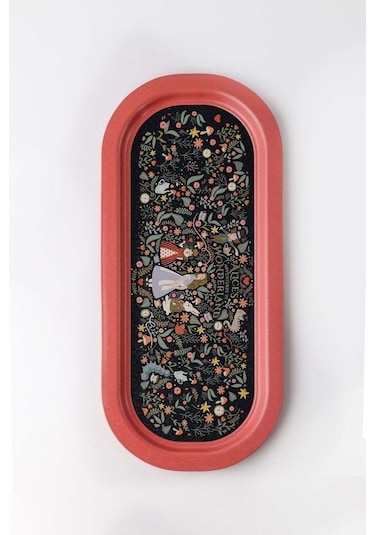 Fairytale Desenli Baton Metal Tepsi, 16 X 35 Cm