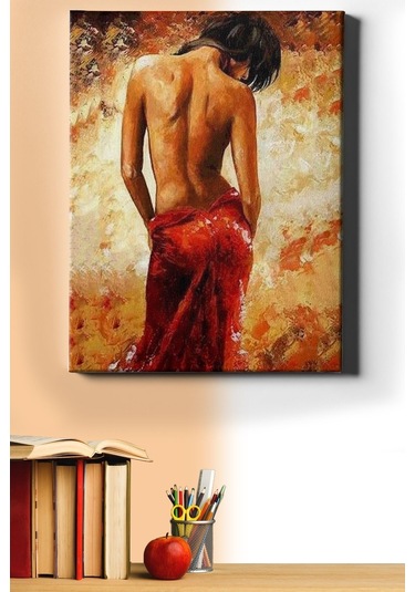 Webstyle Tutkulu Kadın Sayılarla Boyama Seti Kasnaklı 40x50 Cm