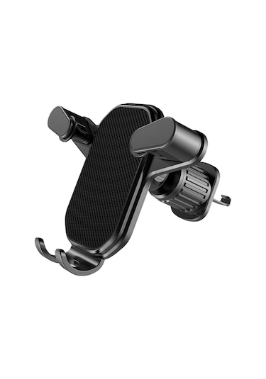 Jeemson Araç Telefon Tutucu, 360 Derece Döner, Metal Klipsli Havalandırma Çıkışlı, Sürtünme Engellici, Evrensel Uyumlu, Sabit Konumlandırma Siyah