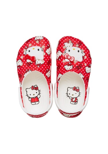 Crocs Hello Kitty Red Classic Clog T Çocuk Terlik 210577 210577 90h 90h Beyaz - Kırmızı