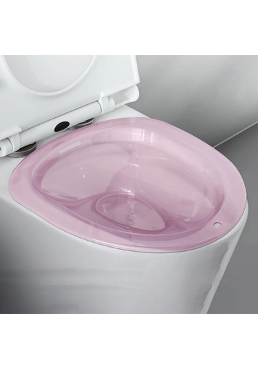 Suntek Tuvalet Oturağı İçin Oturma Banyosu, Çömelmeyi Şeffaf Pembe