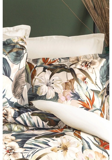 Spasso %60 Tencel Lyocell %40 Pamuk Dijital Saten Nevresim Takımı Aile Seti