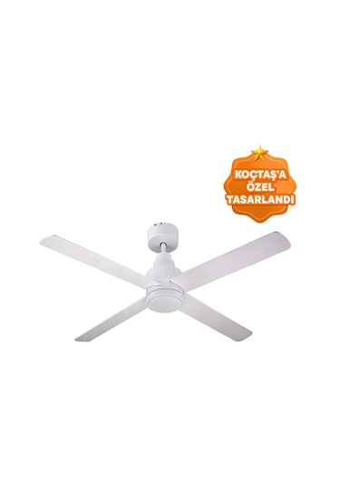 Koçtaş Burbank 132 CM Beyaz Tavan Vantilatörü 4 Kanat