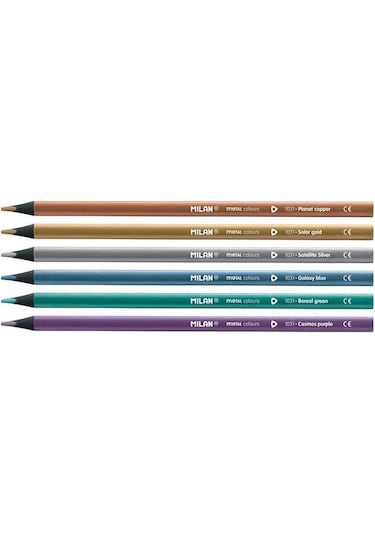 Mılan 7102306 Black Wood Metal Kuru Boya 6lı