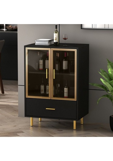 Püff Beli Fonksiyonel Dolap Siyah