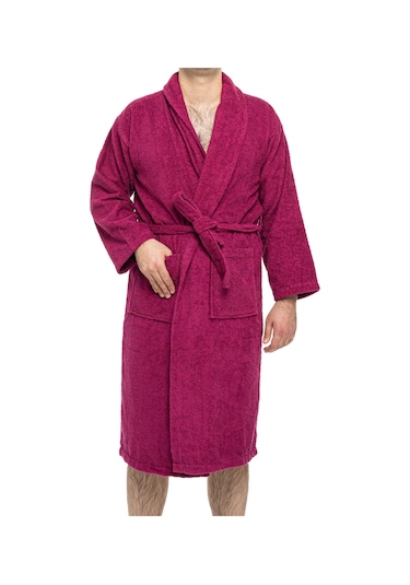 Soley Minerva Extra Yumuşak %100 Pamuk Kadın / Erkek Unisex Bornoz Bordo