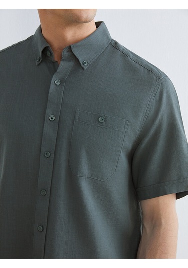 Lcwaıkıkı Classic Yeşil Regular Fit Poplin Erkek Gömlek