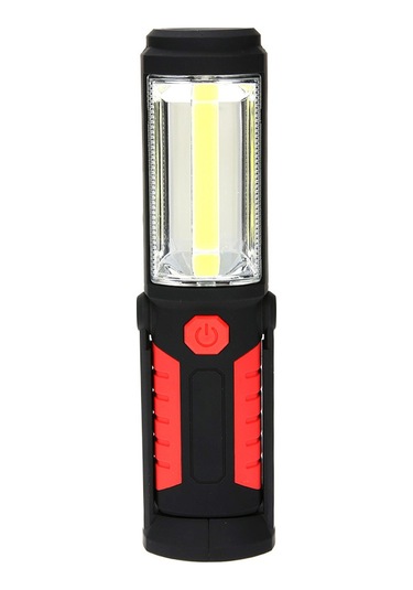 Shineyee Kırmızı Pil Tipli 3w Cob + 0.5w El Feneri, 240 Lumens, 360 Asma Kanca Ve 180 Ayarlanabilir Tabanlı Dışarıda Kullanım Led Işık Kırmızı