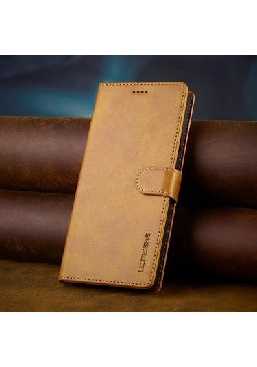 Aierkeba Deri Flip Cüzdan Kapak Samsung Galaxy A55 A35 A25 A15 A34 A54 A33 A53 A23 A13 A24 A14 A16 A36 A06 A56 A05s A52 A32 Tuvalyellow Yellow