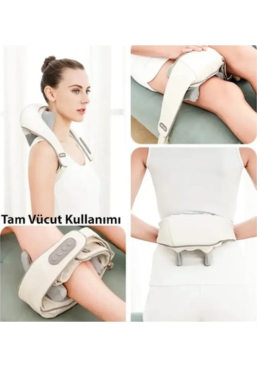 Kochler Şarjlı Boyun, Kol, Omuz Ve Bacak Masaj Aleti Derin Doku Titreşimli Masaj Cihazı Bej