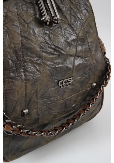 Ççs 17635 Kadın Omuz Ve Sırt Çantası Koyu Yeşil