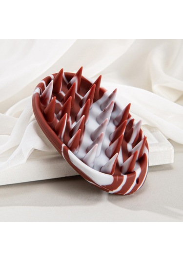 Suntek Saç Derisi Masaj Aleti Yıkama Bakım Fırçası Ev Banyo Kahverengi