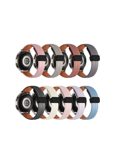 Tongxida 22mm Yivli Hakiki Deri Saat Kordonu, Siyah Tokalı