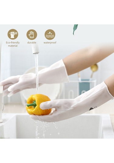 Yunboo Pvc Ev Temizliği Eldiveni, Kalın Yapı, Kayganlık Engeli, Bulaşık & Çamaşır İşleri İçin S Boyutu