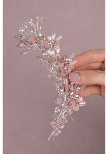 FdayAksesuar Kadın Gelinlere Özel Lega Inci Boncuklu Yan Saç Tokası Gelin Aksesuarı FRDY31671