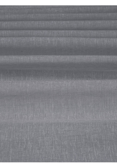 Keten Görünümlü Ekstrafor Büzgülü Gri Yüksek Kalite Tül Perde GRİ