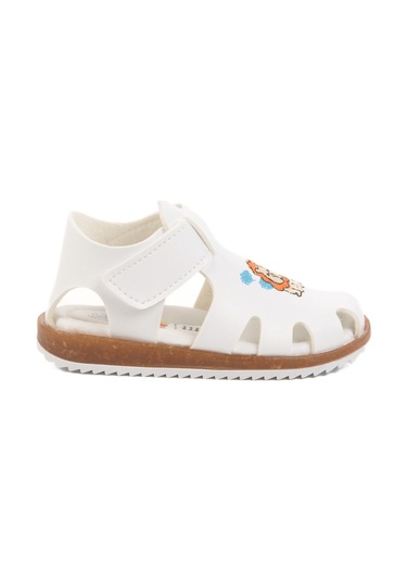 Beyaz Cırtlı Hafif Unisex Çocuk Sandalet 17373 B Beyaz