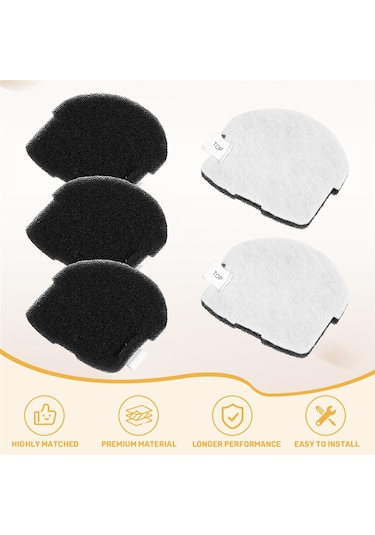 Leasetake 5 Adet/takım El Tipi Elektrikli Süpürge Filtresi Değiştirme Aksesuarı Midea S3-l041c İçin Uygun