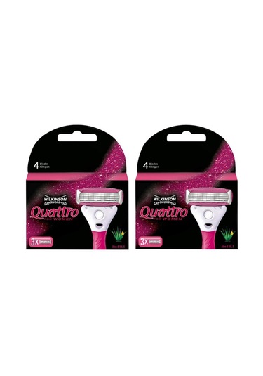 Wilkinson Sword Quattro Kadın Tıraş Bıçağı 2 Adet Yedek Başlık