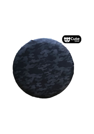 Cute Cover Kamuflaj Stepne Kılıfı Lastik Koruyucu Siyah Kamuflaj N11.31