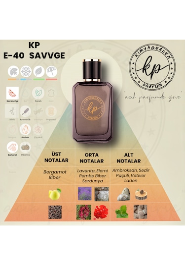 Kimyagerden E-40 Açık Parfüm Çeşitleri 50 ML