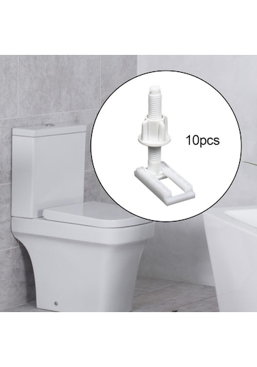 Trendooze 10 Adet Klozet Menteşe Cıvata Montaj Vidaları, Beyaz, Özel Tasarım Beyaz