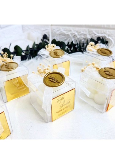 Bubble Mum Mühürlü Söz Nişan Nikah Hatırası Organze Kurd 30 Adet