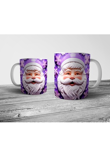 Noel Baba Yılbaşı Christmas Kupa Bardak Model 10 Çok Renkli