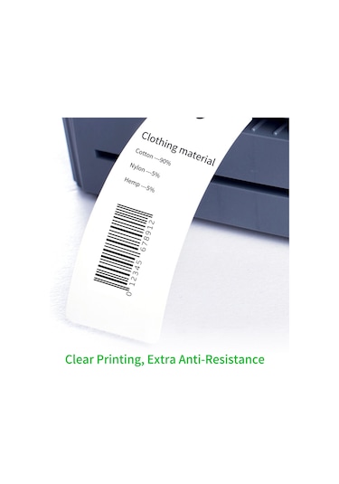 Dofolink Bardaklı Mürekkep Bandı, Barkod Etiket Yazıcı İçin, 110mmx300m, 1 İnç Çekirdek, Kaliteli Wax Tipi, Tek Paket Siyah