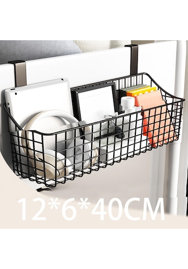 Suntek Asılı Duvar Sepeti Metal Tel Organizatör 12x6x40cm Siyah