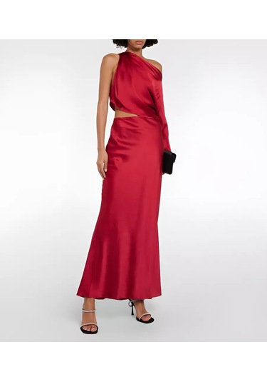 Foxı18 Satenden Maksi Etek 218458470 Kırmızı Karakade