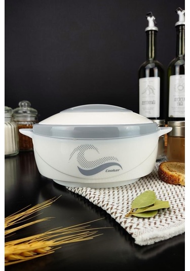 Digithome Ckr3149Paslanmaz Çelik Hazneli Yemek Termosu 1000 ML Beyaz