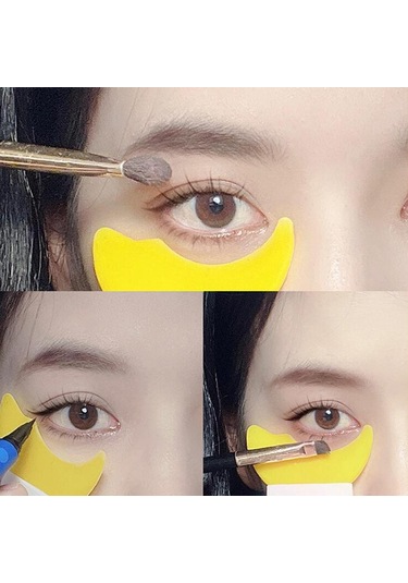 Suntek Çok İşlevli Eyeliner Şablonlar Silikon 5.7cmx5cm-sarı