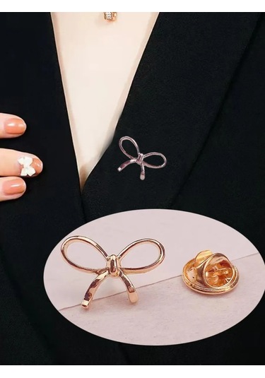 Olfil Broş-mini Fiyonk Şık Minimalizm 274583889 Gri