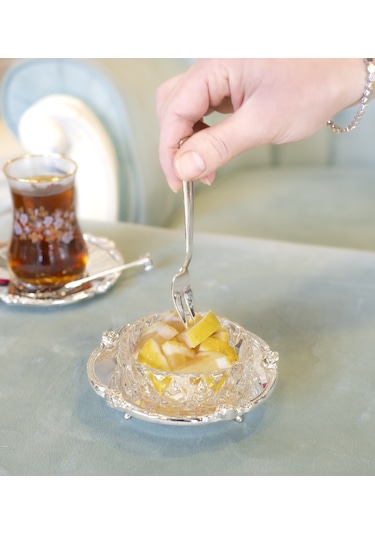 Gümüş Kaplama Limon Tabağı Gümüş