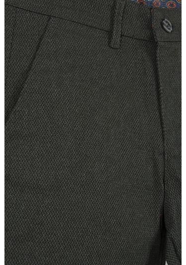 Terapi Men Erkek Haki Slim Fit Keten Şort Haki